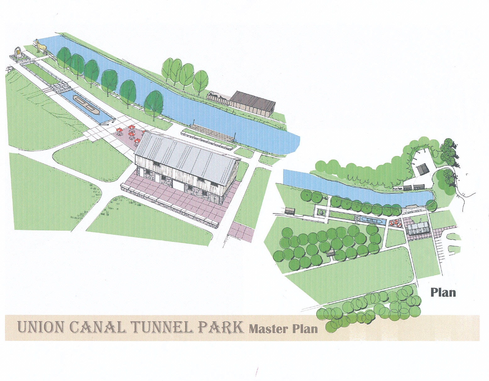 detail of the Union Canal Tunnel Park Master Plan